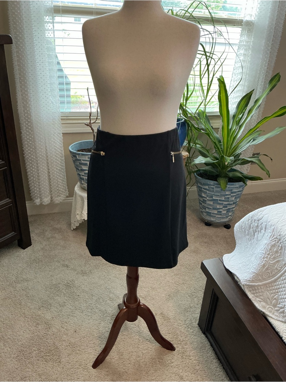 Classic Black A-Line Skirt